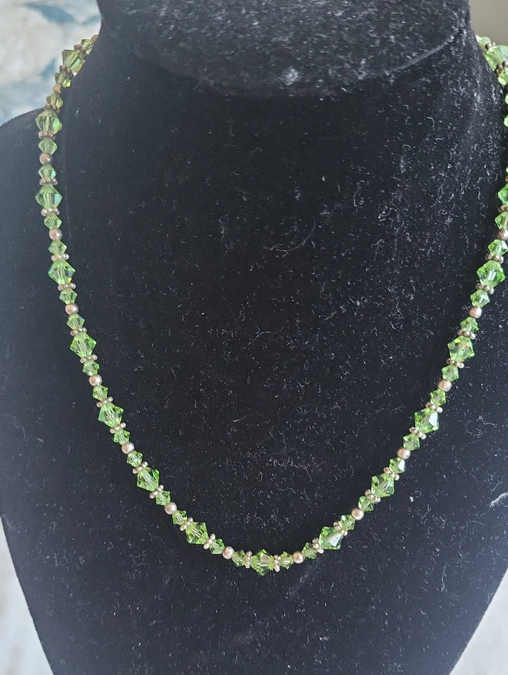 Green Crystal Bead Necklace